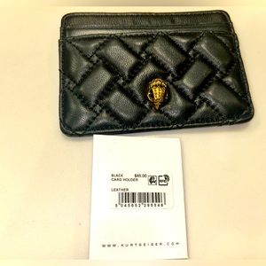 KURT GEIGER! LEATHER BLACK CARD HOLDER! BRAND NEW WITH TAGS!